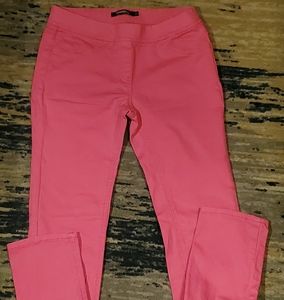 Pink pull on jeans